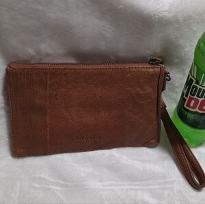 Day & Mood Brown Leather Wristlet